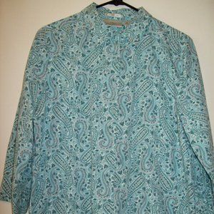 BEAUTIFUL STUDIO WORKS WRINKLE FREE PAISLEY BLOUSE
